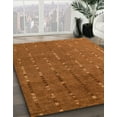 thumbnail image 3 of Ahgly Company Machine Washable Indoor Square Abstract Neon Orange Area Rugs, 8' Square, 3 of 7
