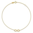 thumbnail image 3 of Auriga 10K Yellow Gold Infinity Anklet 9inch for Women, 3 of 6
