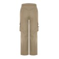 thumbnail image 4 of Chiccall Mens Cargo Pants with Zipper Pockets Elastic Waist Drawstring Training Sweatpants Loose Summer Beach Joggers Khaki M, 4 of 5