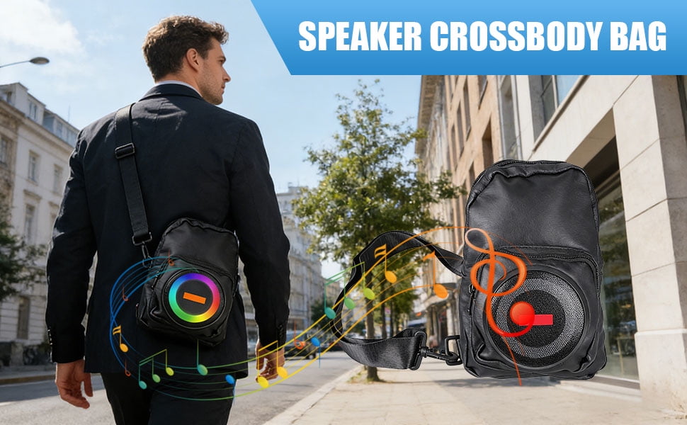 Miiottaa Convertible Backpacks with Speakers Bluetooths Fanny Pack for Parties/Festivals/Beach/Boats Rechargeable Slings Bag