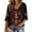 4-Black, variant on Women's Day of the Dead Shirt, Sugar Skull Floral Print V Neck 3/4 Sleeve Graphic T-Shirt Casual Mexican Style Top