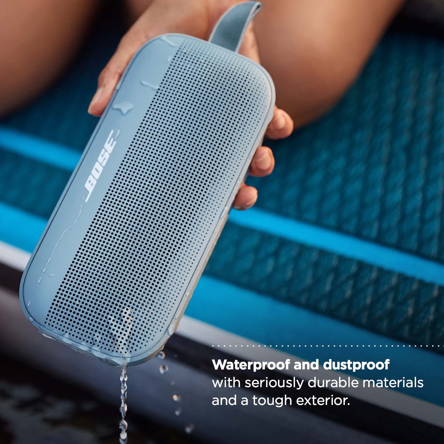 Bose SoundLink Flex Wireless Waterproof Portable Bluetooth Speaker, Stone  Blue