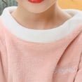 thumbnail image 4 of Miutii Kids Girls Cotton Flannel Clothing Outfits Long Sleeve Tops Pants Set Winter Thick Warm Casual Homewear Pink 9-10, 4 of 7