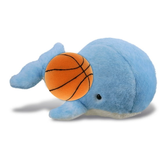 DolliBu Super Soft Large Blue Whale Stuffed Animal with Basketball Plush – Soft Huggable Whale, Adorable Playtime Plush Toy, Cute Ocean Life Gift Plush Doll Animal for Kids and Adults – 13 Inches