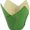 Green Exterior, variant on Novacart 160/50 Elite Grease-Proof Tulip Cup 2" Base Diameter x 2.13" High to 3.5" High, with Ecru Interior and Black Exterior - Pack of 200