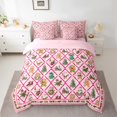 thumbnail image 2 of Manfei Merry Christmas Twin Bedding Sets 7-Piece,Xmas Tree Dessert Bedding Comforter Set,Red Festival Berry Sheet Sets For Girls,Ultra Soft Home Decor Reversible, 2 of 8