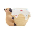 thumbnail image 4 of bedienty Small Capybara Flower Pot Cute Resin Planter Pot for Windowsill Home Kitchen Side Lying Eat Ice Cream, 4 of 6