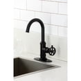 thumbnail image 2 of Kingston Brass KSD8500RKZ Wendell Single-Handle Bar Faucet with Knurled Handle, Matte Black, 2 of 6