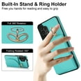 thumbnail image 2 of for Samsung Galaxy A53 5G Wallet Case with Card Holder Women Men, Flip PU Leather Kickstand Shockproof Protective Phone Cover Magnetic Clasp 360 Rotation Ring Stand for Samsung A53 5G, Green, 2 of 7