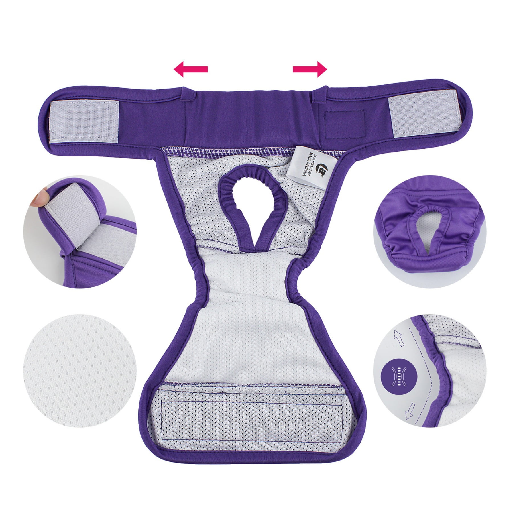 Reusable Dog Diapers for Female Dogs in Heat Washable Waterproof Pet Pants Puppy Pads
