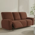 thumbnail image 4 of Yipa 1-3 Seat Recliner Sofa Covers Lazy Stretch Chair Cover Armchair Protector Slipcover Removable Home Dining Red Brown 2 Seat, 4 of 8