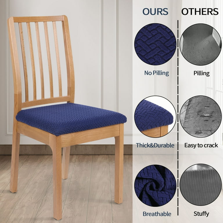 Navy blue dining chair covers hot sale