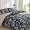 Floral Blue Floral, variant on Duvet Cover Twin, Floral Duvet Cover, 2 Piece Breathable Twin Bedding Set with Zipper Closure, 1 Duvet Cover 68x90 Inches and 1 Pillowcases, Blue