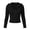 y134_Navy, variant on Zip Up Hoodie Women Drawstring Ribbed Knit Long Sleeve Slim Fitted Hooded Cardigan Soft Stretch Cropped Hoodies