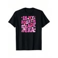 thumbnail image 2 of MAWOTEA In My Forth Grade Era Pink Letter Print Summer Graphic T-shirts for Outdoor Sports and Daily Wearing, Young Girls T-Shirts, Size from 3-13Y, 2 of 5