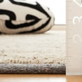 thumbnail image 4 of SAFAVIEH Natural Fiber Jake Abstract Area Rug, Light Grey/Black, 6' x 6' Square, 4 of 7