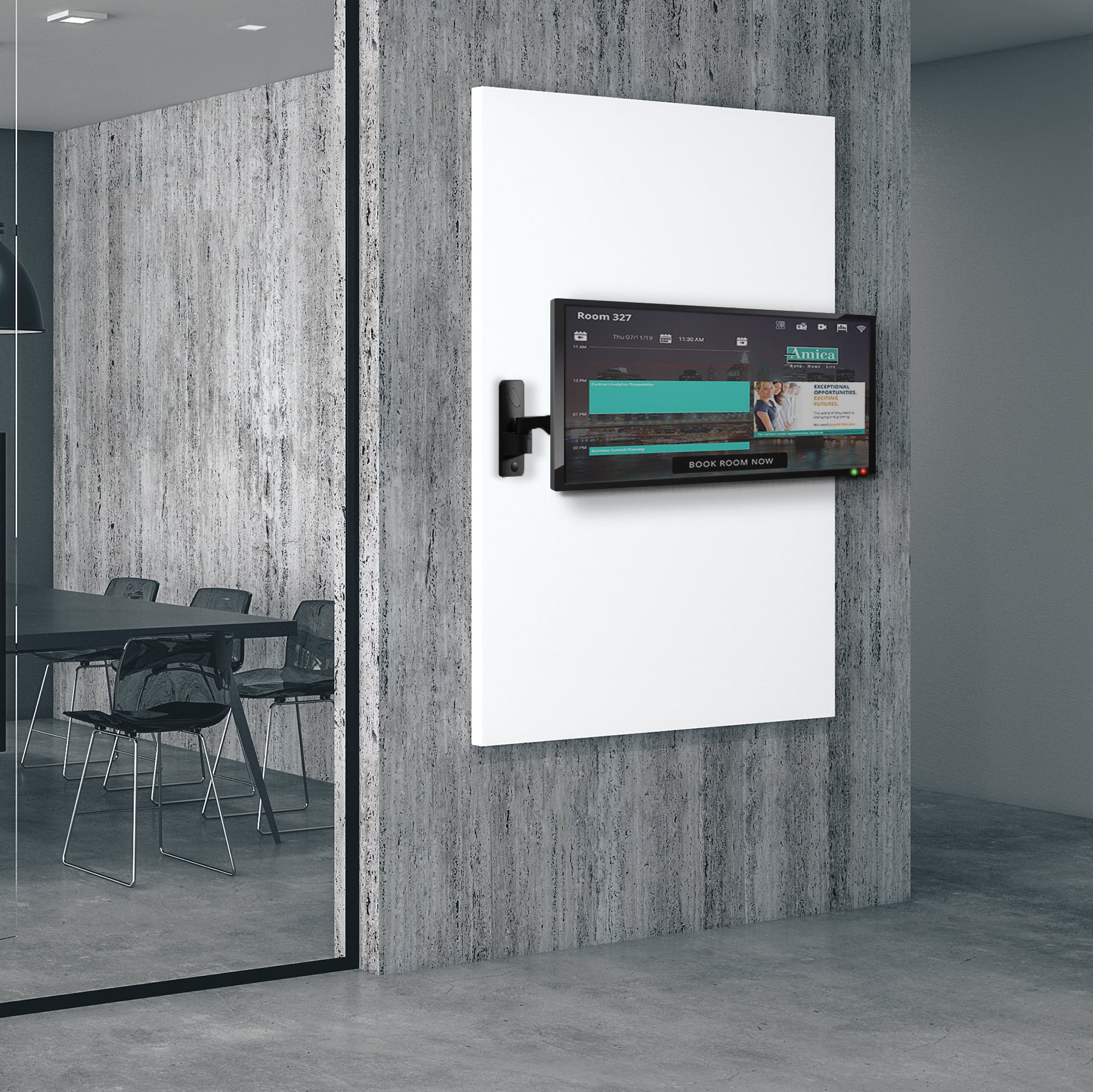 VIVO Dual Monitor Pneumatic Wall Mount, Fits 2 Screens up to 27" or 1 up to 49"
