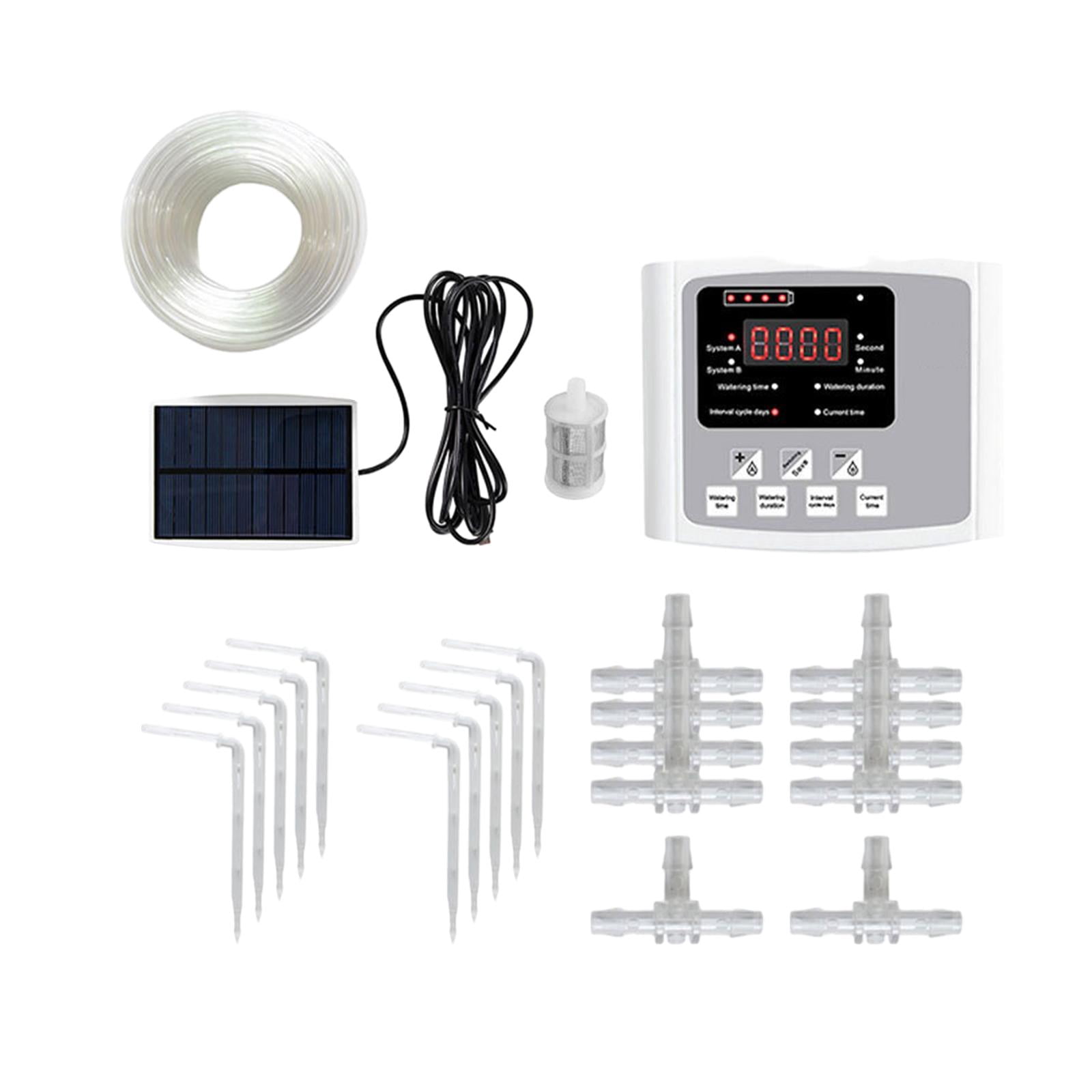 Automatic Watering System with Timer, DIY Automatic Drip Irrigation for Vacation, Potted Plant, Watering, Plants Single Pump Gray