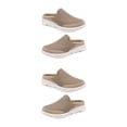 thumbnail image 4 of Minnieouse 1 par de chanclas de estilo informal para mujer, zapatillas transpirables de tacón plano de verano para niñas, sandalias con suela de Caqui Talla 38 2Conjunto, 4 of 6