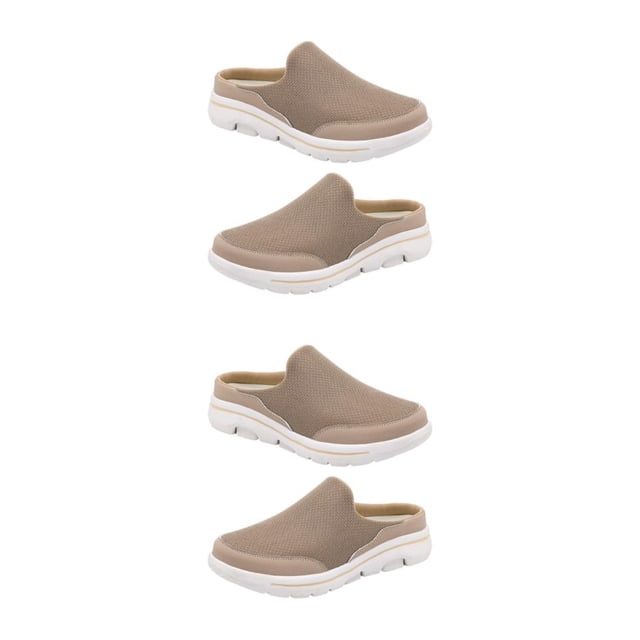 Minnieouse 1 par de toboganes para niñas, fiesta de viaje, tacón plano, transpirable, diseño Simple, zapatilla, sandalia, calzado para Caqui talla 43 2piezas