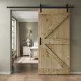thumbnail image 4 of Coast Sequoia Inc Coast Sequoia 42in x 84in K Series Pine Wood Sliding Barn Door With Hardware Kit Carbon Gray, 4 of 5