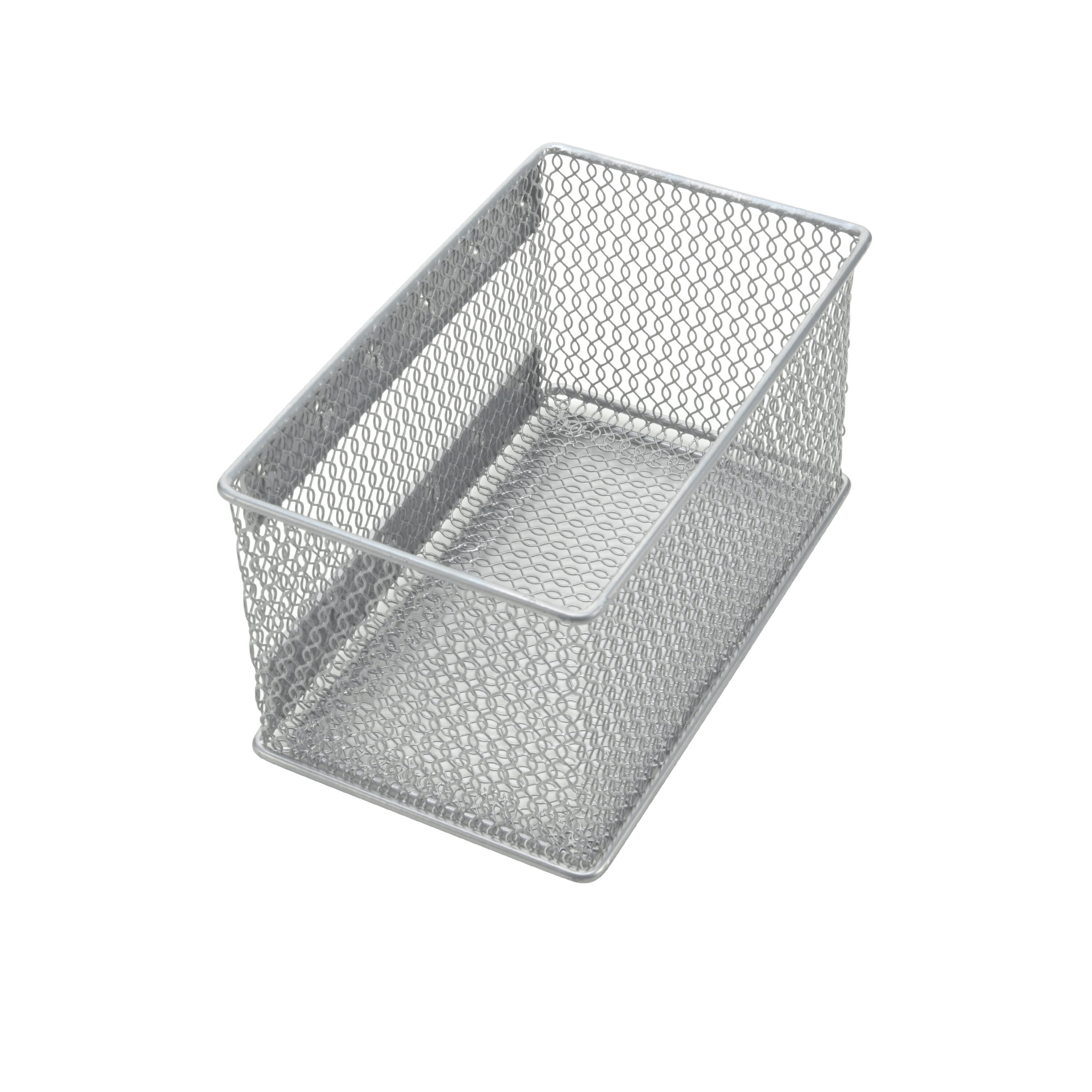Ybm Home Wire Mesh Storage Basket for Kitchen Storage, Silver