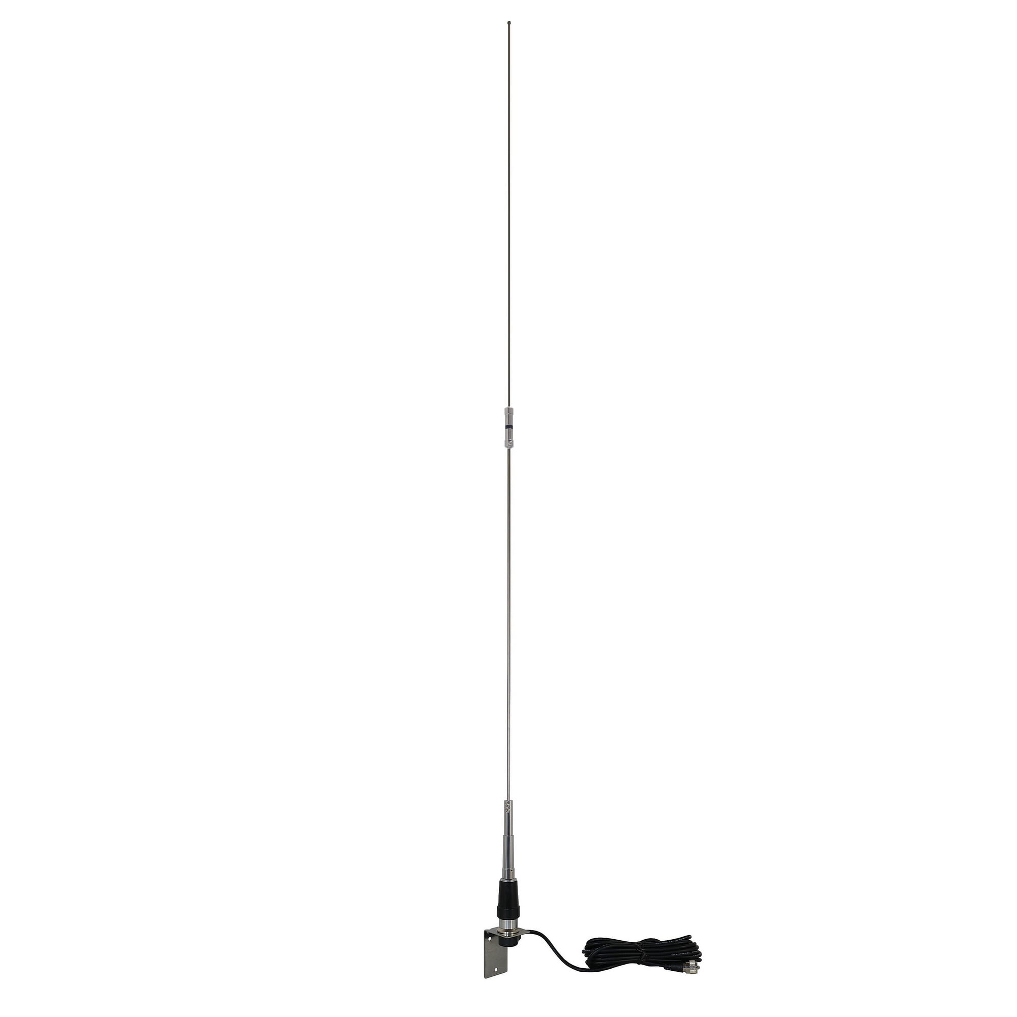 Tram Pre-Tuned 1/4-Wave NMO Antenna, 150-162 MHz VHF, Silver At