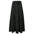 thumbnail image 4 of Staron Jupes Longues pour Femmes Été Bohème Fluides à Volants Jupe Maxi Ligne A Mode Tendance Taille Élastique Plissée Longue Robe de Plage, 4 of 5