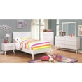 thumbnail image 4 of Furniture of America Lit Plateforme Grand en Bois Massif Blanc, 4 of 8