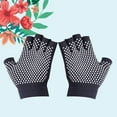 thumbnail image 4 of Non-slip Workout Gloves Half Finger Cotton Gloves Machine Comfortable Knitted Gloves for Yoga Sports(Dark Grey), 4 of 5