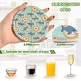 thumbnail image 3 of Haosy Set of 6 Drink Woven Coaster with Holder Heat Resistant Non-Slip Bar Coasters 4 Inches Cartoon Shark and Cracker, 3 of 7