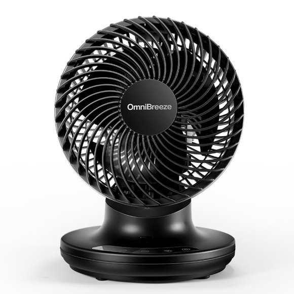 Ventilador circulador de aire genérico Omnibreeze de 15 cm negro con mando a distancia