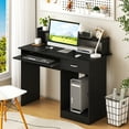 thumbnail image 3 of Ktaxon Home Office Computer Desk Workstation Laptop PC Study Table Drawer Keyboard Tray Black, 3 of 9