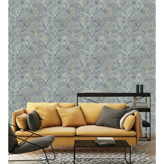 Illuminati Geometrical Peel and Stick Wallpaper 10'L x 24''W