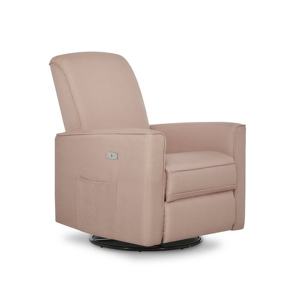Evolur Harlow Power Recliner Glide Rocker with USB Port, Pink, Greenguard Gold Certified