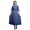 Royal Blue, variant on Bimba Blue Floral Block Indian Kurtas For Women Long Anarkali Kurta Chic Style Tunic Ethnic Kurti-Small