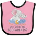 thumbnail image 3 of Inktastic Will You Be My Godparents? Boys or Girls Baby Bib, 3 of 4