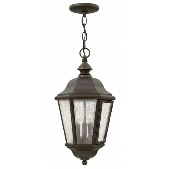 3 Light Large Outdoor Hanging Lantern in Traditional Style 10 inches Wide By 19.5 inches High-Oil Rubbed Bronze Finish-Led Lamping Type Bailey Street
