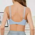 thumbnail image 4 of Wdgfv Wireless Push Up Bras for Women Full Coverage Seamless Bra No Underwire Supportive Everyday Comfortable T Shirt Bralette Blue L, 4 of 6