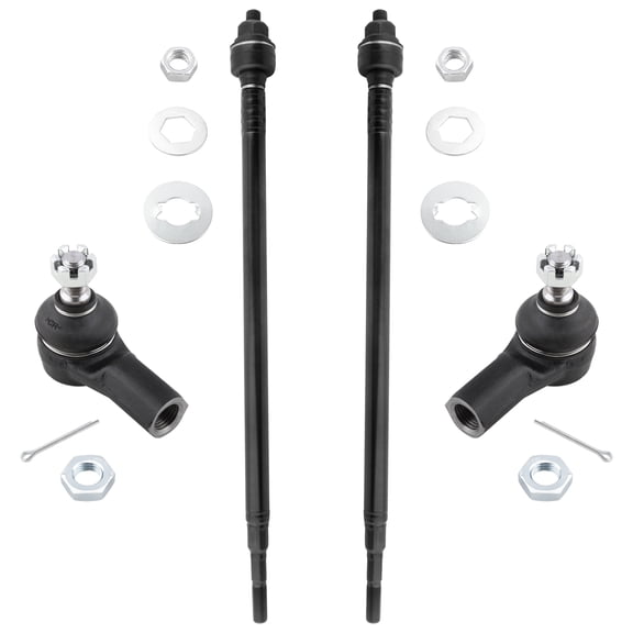 BOXI 4pc Front Outer Inner Tie Rods Fit for Honda CR-V 2002-2006 / Fit 4x4/2WD Models/Replaces ES3581 EV80383