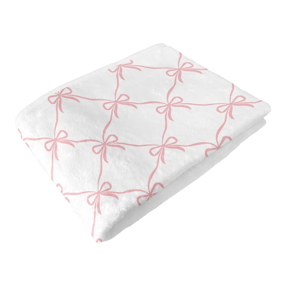 Sweet Jojo Designs Ballerina and Ballet Bows Girl Toddler Blanket Baby Swaddle
