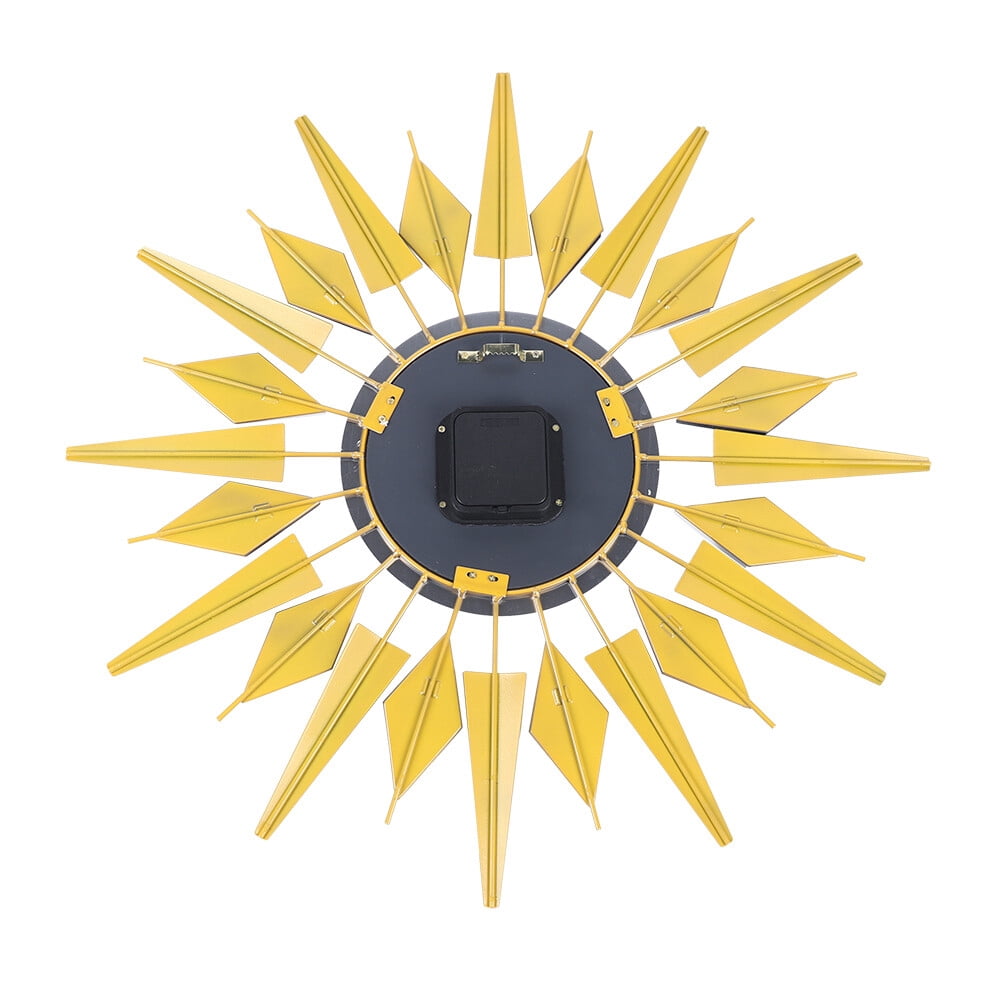 60x60cm Starburst Shape Metal Wall Clock Mid Century Modern Europe Style Decor, For Homes Hotels Bars Cafes