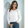thumbnail image 2 of Women’S Casual Knitted Pullover Sweaters Long Sleeve Crew Neck Jumper Tops, 2 of 7