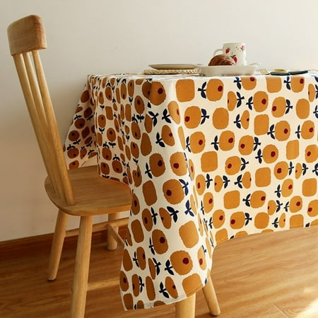 

Ludlz Protective Table Cloth Heat Insulated Cotton Apples Pattern Dinner Tablecover for Home