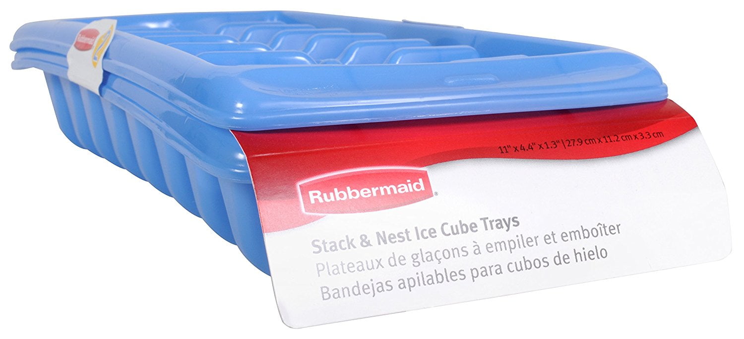 Rubbermaid Ice Cube Tray Top Rack Dishwasher Safe Set 2 Ct (Pack Of 2) 