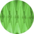 thumbnail image 1 of Ahgly Company Machine Washable Indoor Round Transitional Emerald Green Area Rugs, 4' Round, 1 of 7