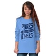thumbnail image 4 of Crazy Cat Lady Purrs Well With Others Long Sleeve TShirt Men Women Brisco Brands L, 4 of 6