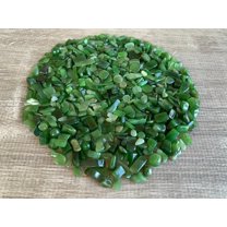 WHOLESALE Natural Semi Tumbled Nephrite Jade Gemstone Chips, Crushed Mini Crystals, Undrilled (Nephrite Jade, 0.25 Pound)