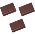 thumbnail image 2 of Set of 3 Double Sided Faux Saffiano Leather Business Card Cases (Brown, Stripes), 2 of 7