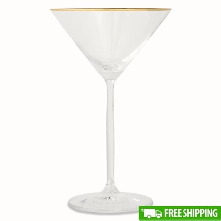 Elegant Gold Rim Martini Glass 7Oz Cocktail Glass Home Bar Entertainment New
